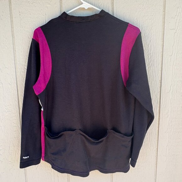 Vintage Nike Cycling Jersey Adult Medium Black Purple Quarter Zip Outdoor Y2K - Picture 6 of 9
